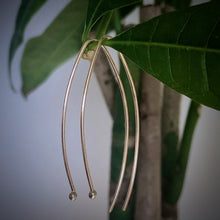Load image into Gallery viewer, In Orbit: Oval Drop Earrings (Gold Options)
