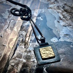 Gilded: Raised Square Necklace