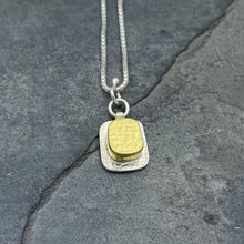 Load image into Gallery viewer, Gilded: Raised Rectangular Cube Necklace
