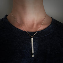 Load image into Gallery viewer, Sea Level: Vertical Bar/Black Pearl Necklace
