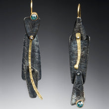 Load image into Gallery viewer, Organic Matter: Blue Diamond/Nonconformist Drop Earrings

