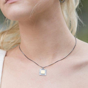 Gilded: Raised Square Necklace