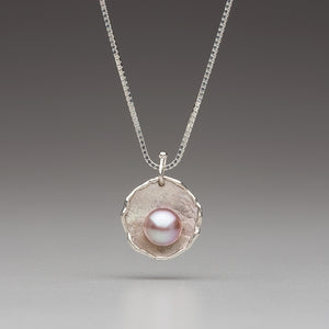 Sea Level: Rose Petal/Pink Pearl Necklace