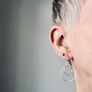In Orbit: Loops Intersecting Drop Earrings