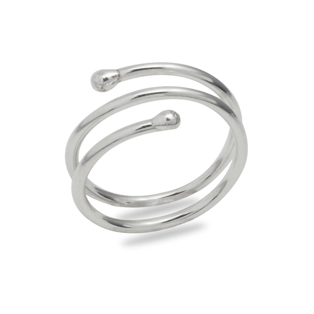 Spiral Trajectory: Playful Coil Wrap Ring